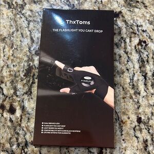 ThxToms Black Wearable Flashlight 2 gloves with lights